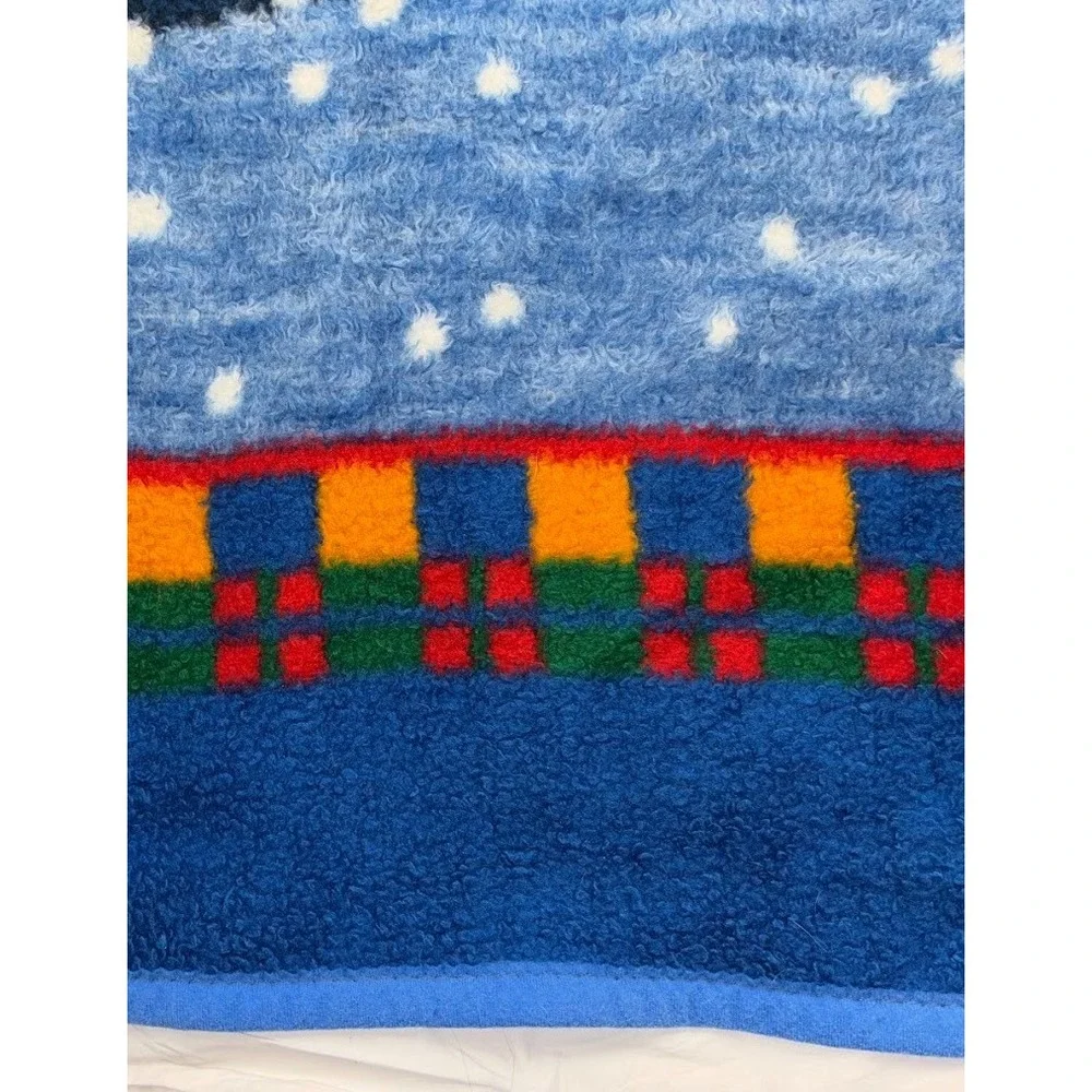 Biederlack Snowman Throw Blanket htf‎ Virgin Acrylic 50x70 Soft Germany Holiday